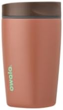 Owala SmoothSip Slider Insulated Stainless Steel Coffee Tumbler, Reusable Iced Coffee Cup, Hot Coffee Travel Mug, BPA Free 12 oz, Grey/Brown (Cozy Cocoa) by Unknown