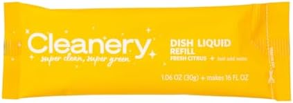 Dish Soap Powder Concentrate Powder Refills 4 Pack, Makes 16 fl oz Each, Fresh Citrus - Image 4