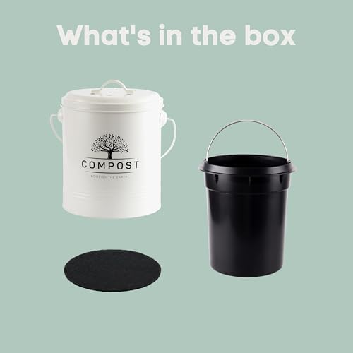 Perfnique 1.3 Gal Kitchen Compost Bin with Lid, Countertop Compost Caddy - Image 6