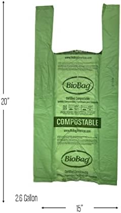 2.6 Gallon Compostable Bags with Handles by BioBag, 150 Count, BPI Certified, Meets ASTM D6400 Standards, Made in USA, Easy-Carry Kitchen Bin Liners - Image 6