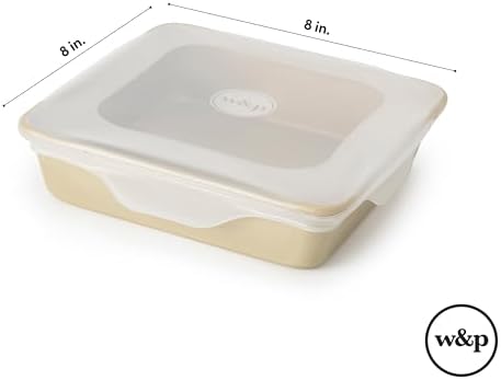 W&P Reusable Silicone Stretch Lid, Brownie (8 x 8) Set of 2, Dishwasher Safe, Freezer Safe, LFGB/Premium Silicone, Microwave Safe, Clear - Image 6