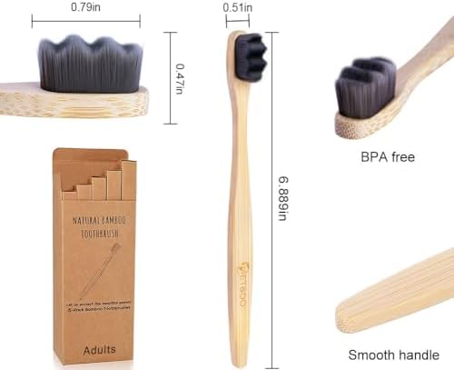 Extra Soft Bristles Bamboo Toothbrushes 10Pack - Image 7