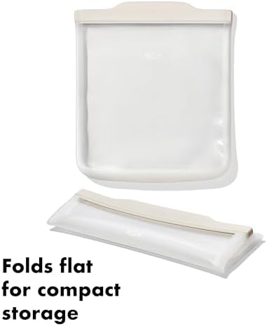 OXO Good Grips Silicone Reusable Bag - Half Gallon Bag (64 oz), Oat - Image 7