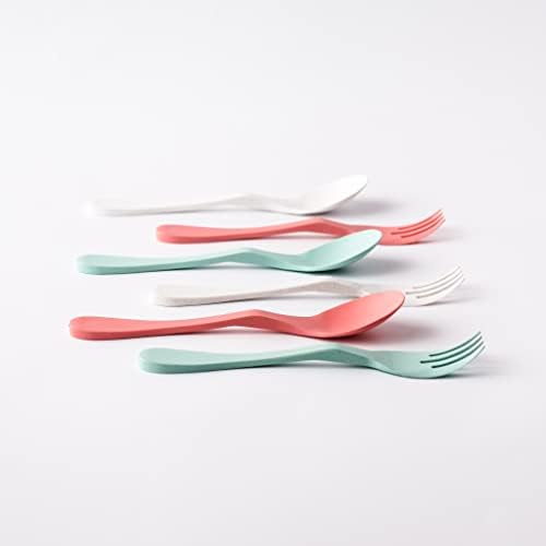 Knork Eco Togo Ware Reusable Bamboo 6 Piece Plant-Based Utensil Lunch Pack, Multi - Image 7