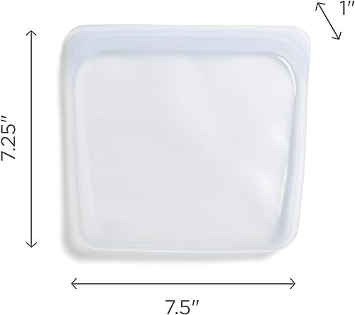 Stasher Premium Reusable Silicone Sandwich Bags, 2-Pack, Clear, 28 oz - Image 7