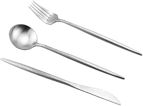 Reusable Travel Utensils, 7 Pieces Portable 18/10 Stainless Steel include Knife Fork Spoon Chopsticks Cleaning Brush Straws Portable Pouch, Eco-friendly Camping Silverware Set, Dishwasher Safe - Image 7