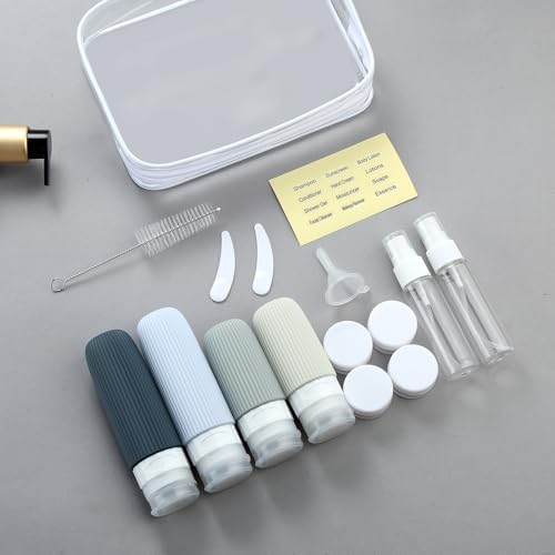 Mrsdry 16 Pack Travel Bottles Set, TSA Approved Leak Proof Silicone Squeezable Containers for Toiletries, Refillable Travel Accessories for Conditioner, Shampoo, Lotion & Body Wash Accessories - Image 7