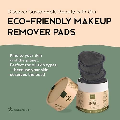 GREENZLA Reusable Makeup Remover Pads | 20 Pack | Bamboo Charcoal - Image 7