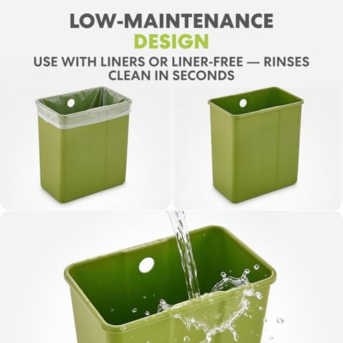 Simpli-Magic Kitchen Compost Bin and Caddy, 5L / 1.32 Gal Stainless Steel with Removable Inner Bucket and Deodorizer Compartment, 2-in-1 Countertop Compost Bin with Lid, Kitchen Food Waste, 79705 - Image 6