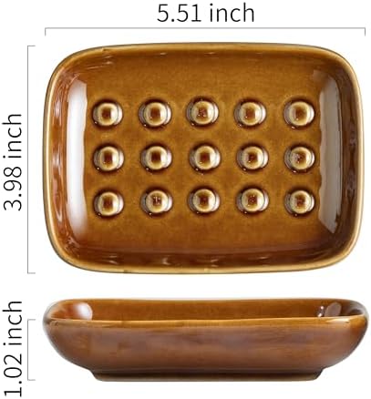 Miamolo Soap Dish for Shower, Soap Holder with Raised Pattern Keep Soap Dry - Image 6