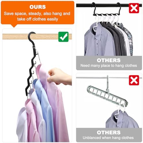 Closet Organizers and Storage,Upgraded Organization and Storage Clothes Hanger,10 Pack College Dorm Room Essentials,Sturdy Space Saving Hangers for Thick Clothe - Image 7
