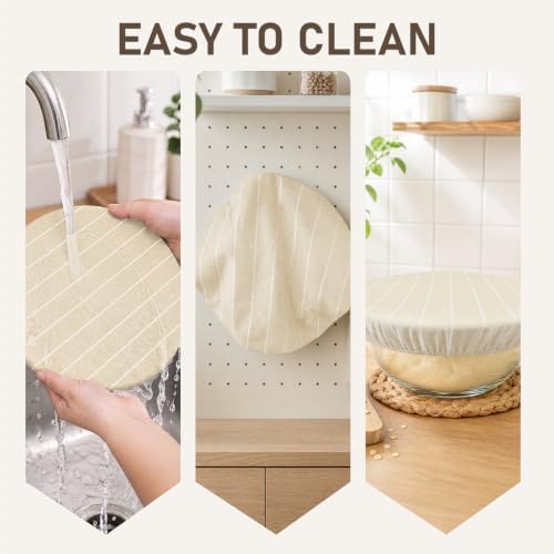 2 Pack Reusable Bowl Covers, Sourdough Bread Baking Supplies - Image 7