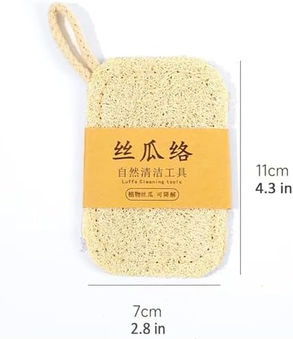 8 Pcs Natural Loofah Dishwashing Sponge Loofah Dish Towel Sponges with Hanging Loop for Kitchen Cleaning Dishes Natural Dish Scrubber - Image 7