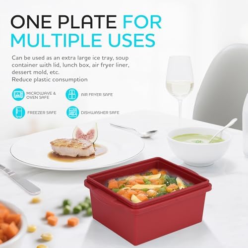 2‑Cup Silicone Freezer Trays with Lids, Silicone freezer molds, 4 Pack - Image 7