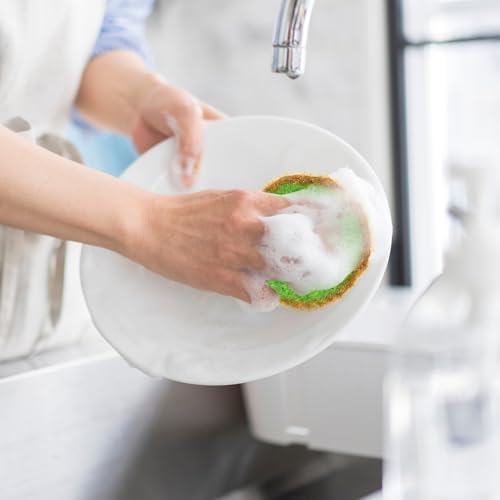 PATIKIL Dish Scrubber, 4 Pcs Non Scratch Cleaning Sponge Hand Crochet Double Layered Durable Dish Cloth Kitchen Sponge for Washing Dishes for Cookware Tubs, Watermelon & Fruit & Strawberry - Image 6