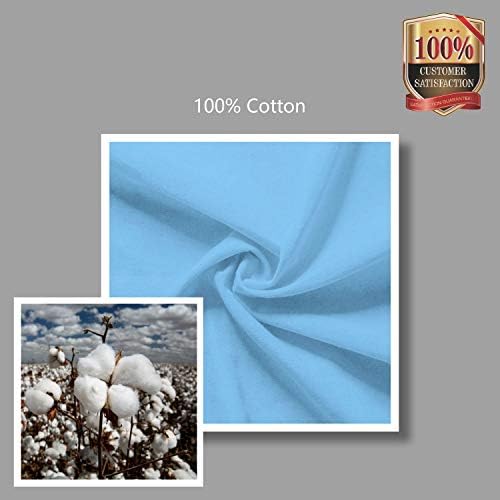 TOPDesign 12-Pack Economical 16"x15" Baby Blue Cotton Tote Bag, Lightweight Medium Reusable Grocery Shopping Cloth Bags, Suitable for DIY, Advertising, Promotion, Gift, Activity - Image 7