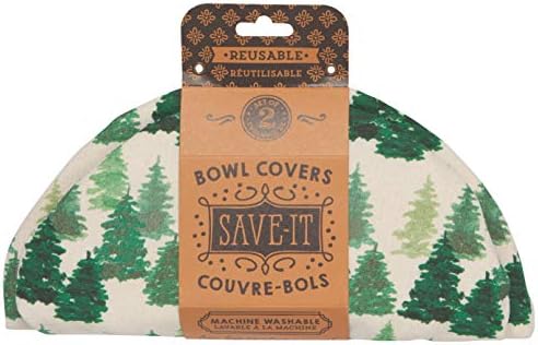 Now Designs Woods Save It Reusable Cotton Bowl Covers 7.5 and 9.25 inch, Set of 2 - Image 7