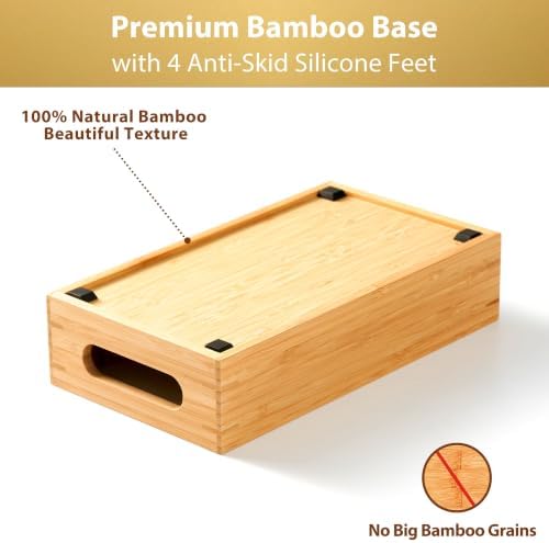 Umilife Small Bamboo Seasoning Packet & Tumbler Lid Organizer in Cabinet - Image 6
