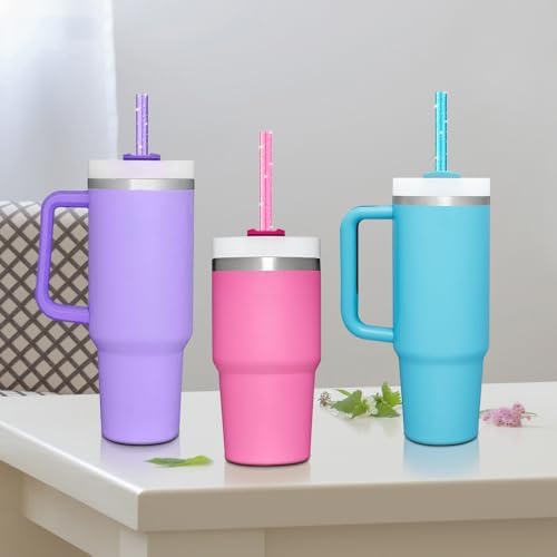 6 PCS Replacement Straws for Stanley|Owala|Simple Modern 40oz 30oz Tumbler, Reusable Color Drinking Straws with Cleaning Brush for Stanley Cup Accessorie,BPA Free, Dishwasher Safe - Image 7