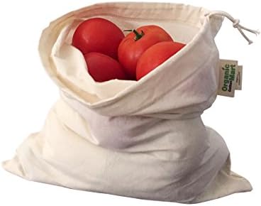 Nut Milk Bag - Reusable produce Sacks - Vegetable Cotton Muslin Bags for Refrigerator, Storing potato, Large and Washale Hemp Bags (3 Large - 12"x15") - Image 7