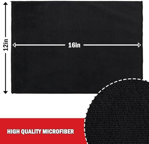 AIDEA Microfiber Cleaning Cloth 12 Pack, Microfiber Towels for Cars, Soft & Absorbent Cleaning Rags, Premium Lint Free Shop Towels for House, Kitchen, Car, 12inx16in - Image 6