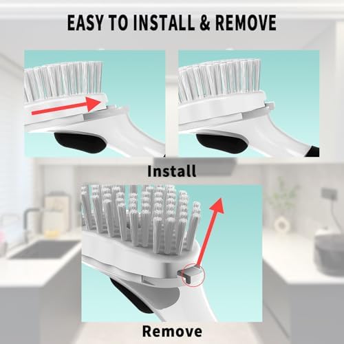 Dish Brush Refill Head for OXO Soap Dispensing Dish Brush, 6 Pack Khaki - Image 6