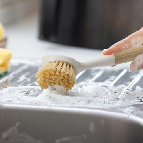 DEBETOOL 4-Pack Dish Brush, Built-in Scrubber with Handle - Image 7