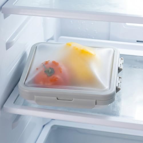 Reusable Silicone Food Storage Container with Lid Avocado Saver(6.5 cups/0.4 gal), Onion Keeper, Silicone Kitchen Organizers for Fridge - Image 7