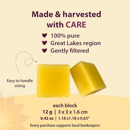 Great Lakes Beeswax, 6 Blocks (72g/2.5oz), Filtered at Low Temperature, 100% Pure and Natural, Cosmetic Grade, Yellow - Image 6