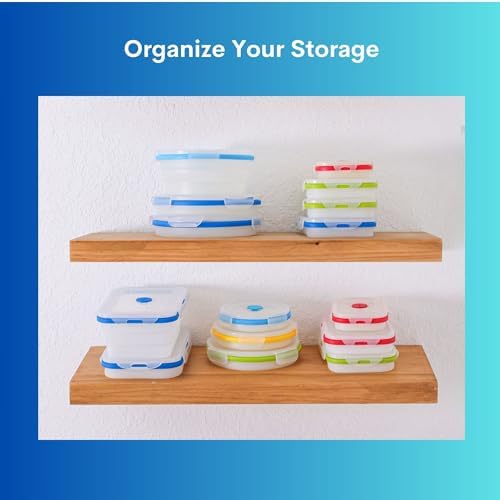 ECOBERI Collapsible Food Storage Containers with Lids, 5 Piece, 12-40 oz - Image 6