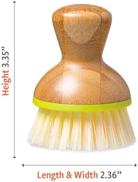 Full Circle Bubbly Palm Brush, Dish Scrub Brush for Nonstick, Green - Image 6