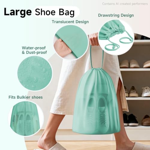 OlarHike Packing Cubes for Travel,Gifts for Women Mom,Anti-Tearing Suitcase Organizer for Luggage with Shoe & Hanging Toiletry Bag,Vacation Essentials & Accessories for Cruise Ship,9 Set,Light Teal - Image 7
