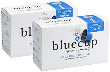Refill Lids for Reusable Nespresso Pods, Family Pack 400 Count — Best Value Single-Use Foil Lids for Bluecup Capsules, Airtight Seal for Bolder Espresso by Bluecup
