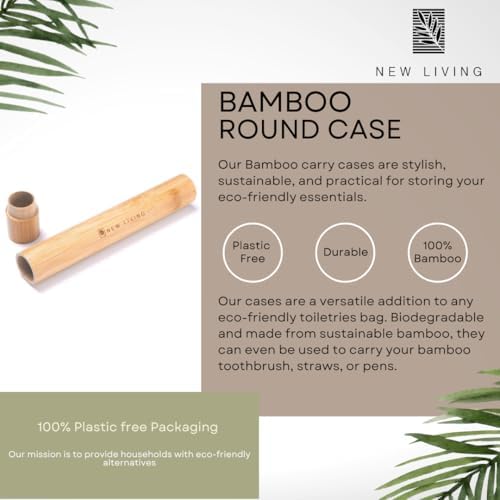Bamboo Toothbrush Holder | Bamboo Toothbrush Carry Case | Toothbrush Case | Biodegrade Eco Product | 21cm Natural Product - Image 4