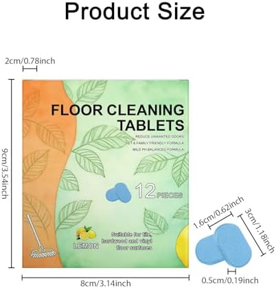 2SET Pre-Measured Dissolvable Cleaning Solution for Tile, Floor Cleaner Tablets Hard Floor Cleaner Tablets, Vinyl, Hardwood, Fresh Lemon Scent, Compatible with Robot Mops & Wet/Dry Vacuums - Image 7