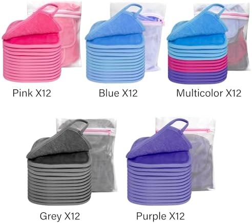 KODAMO Makeup Remover Cloth, Reusable Makeup Remover Pads Washable with Mesh Bag, Microfiber Makeup Removal Face Wash Cloths with Just Water, Gentle Soft, 12 Pack - Image 7