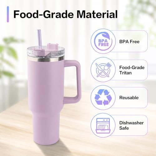 Joshey Replacement Straws for Stanley Quencher 40oz Tumbler, 6 Pack - Image 7