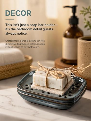Miamolo Soap Dish for Shower, Bar Soap Holder 2 Layer Draining, Mess-Free - Image 7