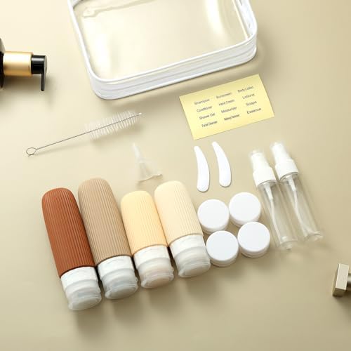 Mrsdry 16 Pack Travel Bottles Set, TSA Approved Leak Proof Silicone Squeezable Containers for Toiletries, Refillable Travel Accessories for Conditioner, Shampoo, Lotion & Body Wash Accessories - Image 7
