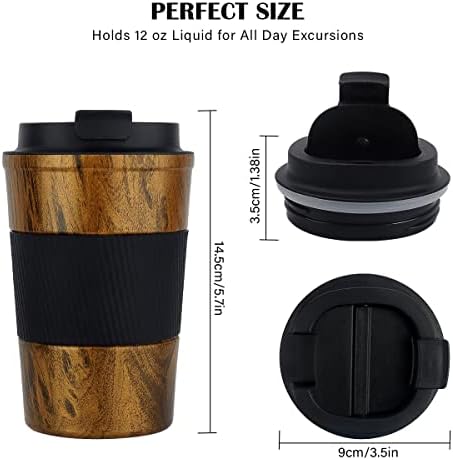 CS COSDDI 12 oz Coffee mug - Stainless Steel Coffee Cup with Leakproof Lid - Image 7