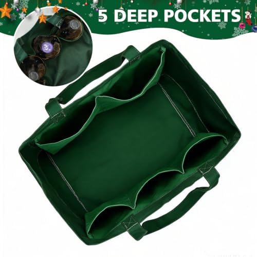 Christmas Canvas Tote Bags with Handles, Large Merry Christmas Shopping Bag - Image 6
