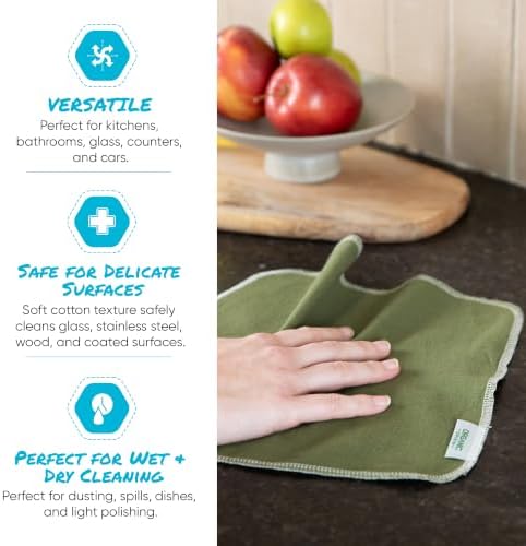 Reusable Paper Towels 24 Roll - Washable Cotton Cloth by Organic Origin - Image 7