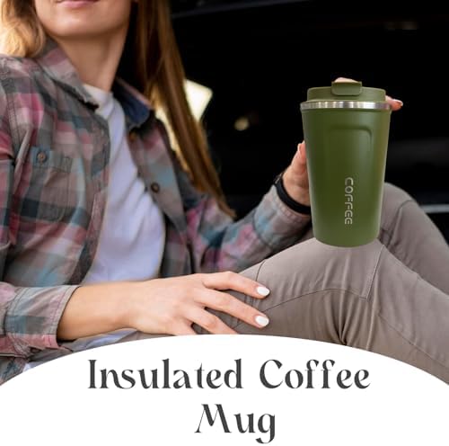 Insulated Travel Coffee Mug, Stainless Steel Coffee Cup with Leakproof Lid - Image 6