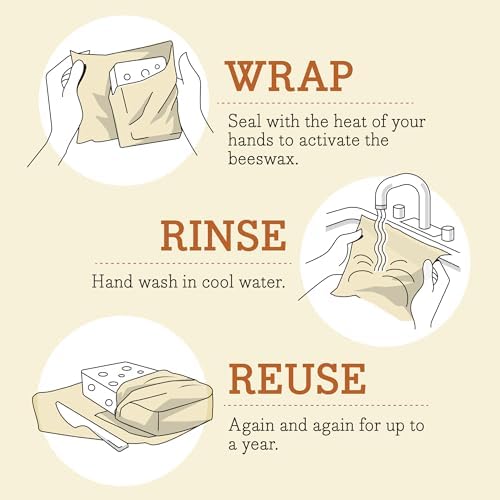 Bee's Wrap Beeswax Wrap Roll, 14 x 52 in - Garden Party - Image 6
