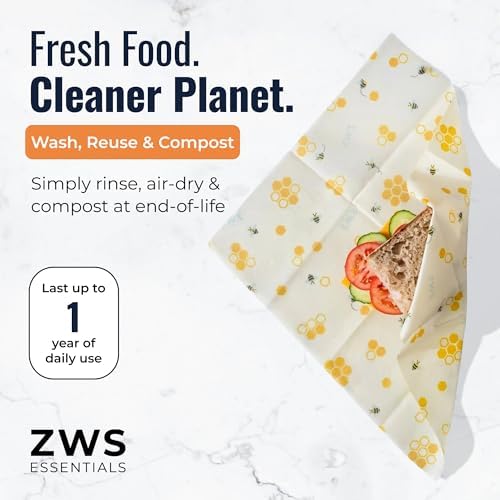 Beeswax Wraps, Cotton Food Storage Set, Honeycomb - Image 7