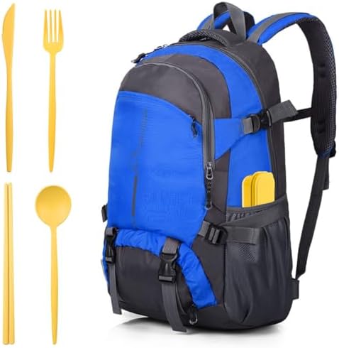 ELANE 4 Sets Reusable Travel Utensils Set with Case,Camping Cutlery Set Reusable Cutlery Set with Case,Utensil Sets for Lunch Picnic Daily Use Outdoor (yellow) - Image 6