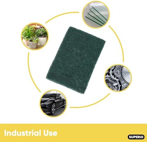 Scouring Pad Non-Scratching Scrubber Non-Scratch Cleaning Scrub Pads Heavy Duty Scouring Pad Reusable Kitchen Scrubbing Pad Pack of 33 Green, by Superio - Image 7