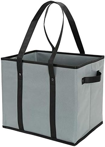 Foraineam Reusable Grocery Bags Set Durable Heavy Duty Tote Bag Collapsible Grocery Shopping Box Bag with Reinforced Bottom - Image 7