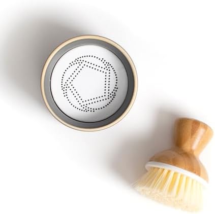 Full Circle Bubbly Palm Brush, Dish Scrub Brush for Nonstick, White - Image 6