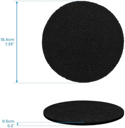 PURIMADE 10Pack 7.25 Inch Charcoal Filters for Compost Bucket with Cutting Template & Trash Can Bag Holder Clip, Universal Size Compost Bin Filter, Compost Filters for Countertop Bin - Image 7